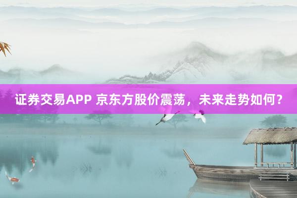 证券交易APP 京东方股价震荡,未来走势如何?