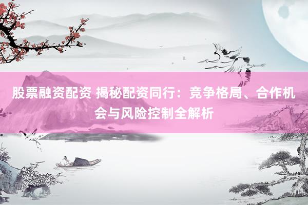 股票融资配资 揭秘配资同行：竞争格局、合作机会与风险控制全解析