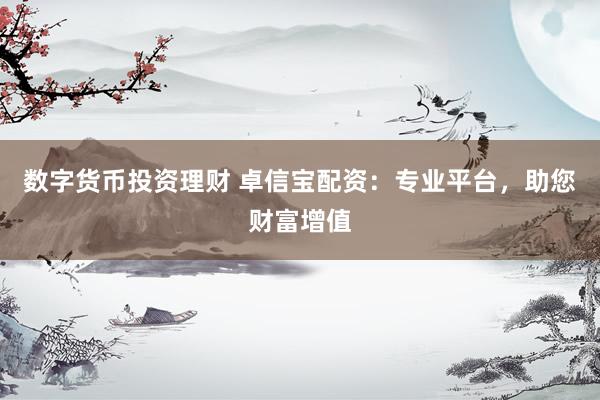 数字货币投资理财 卓信宝配资：专业平台，助您财富增值